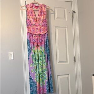 Lilly Pulitzer Lavender Dress with Hot Pink & Teal Paisley